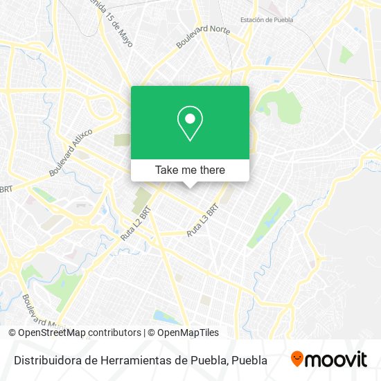 Distribuidora de Herramientas de Puebla map