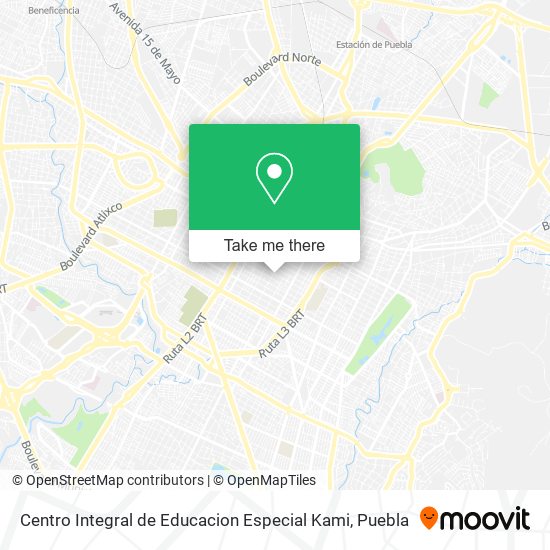 Mapa de Centro Integral de Educacion Especial Kami