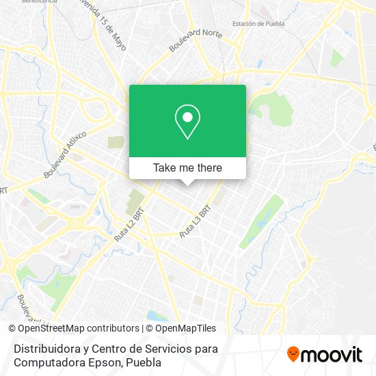 Mapa de Distribuidora y Centro de Servicios para Computadora Epson