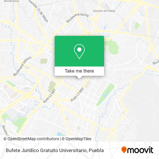 Bufete Jurídico Gratuito Universitario map