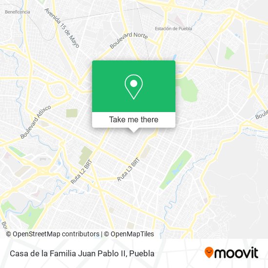 Mapa de Casa de la Familia Juan Pablo II