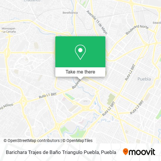 Barichara Trajes de Baño Triangulo Puebla map