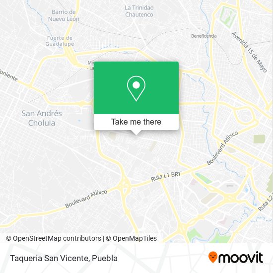 Mapa de Taqueria San Vicente