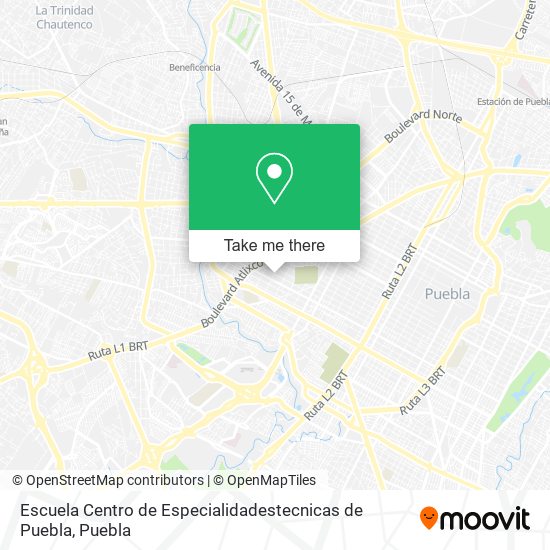 Escuela Centro de Especialidadestecnicas de Puebla map