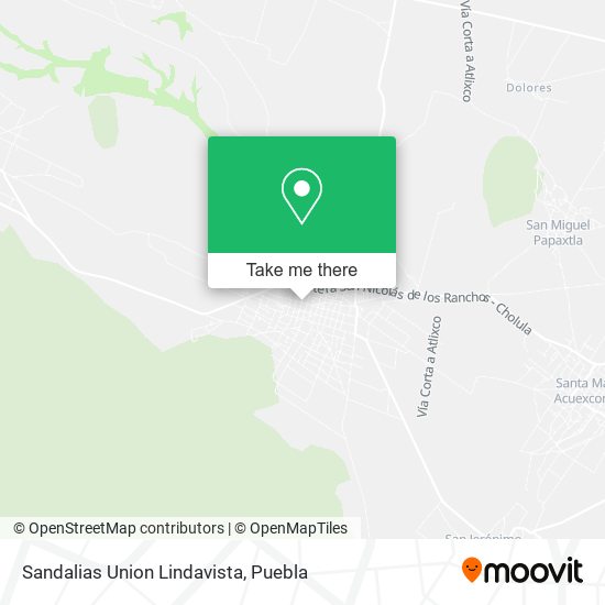 Sandalias Union Lindavista map
