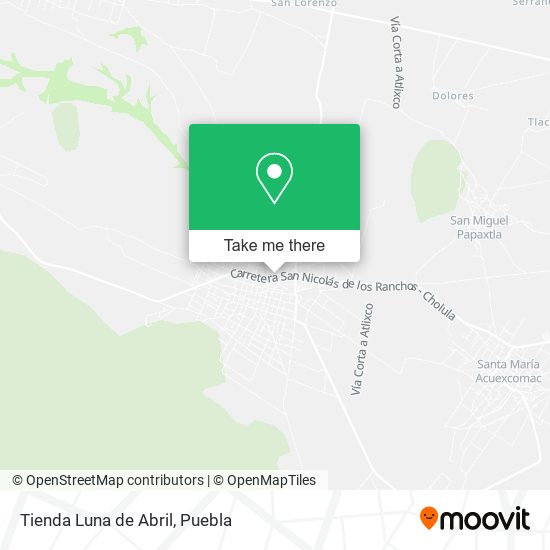Mapa de Tienda Luna de Abril