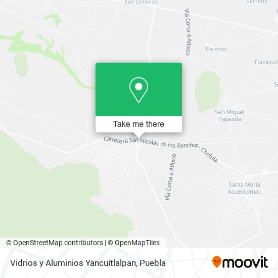 Vidrios y Aluminios Yancuitlalpan map