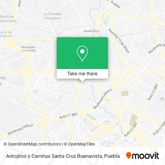 Mapa de Antojitos y Carnitas Santa Cruz Buenavista