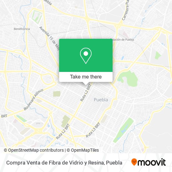 Mapa de Compra Venta de Fibra de Vidrio y Resina