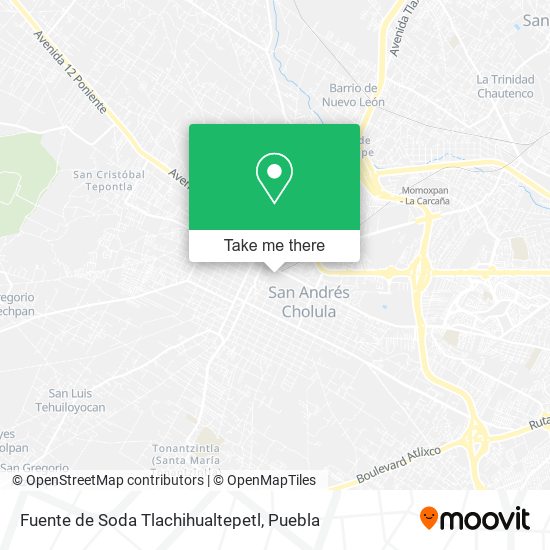 Mapa de Fuente de Soda Tlachihualtepetl