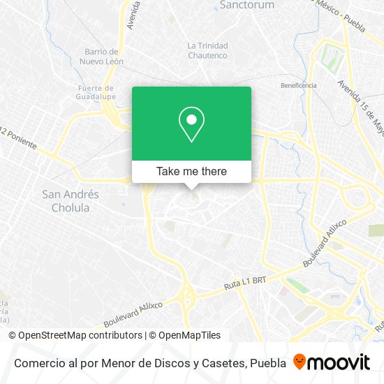 Comercio al por Menor de Discos y Casetes map