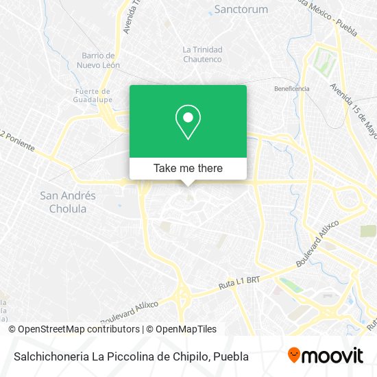 Salchichoneria La Piccolina de Chipilo map