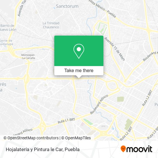 Hojalatería y Pintura le Car map