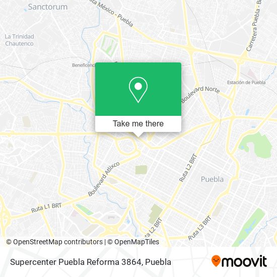 Supercenter Puebla Reforma 3864 map