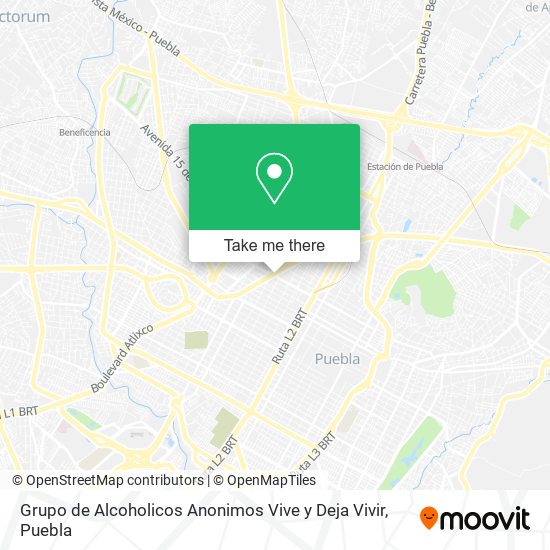 Mapa de Grupo de Alcoholicos Anonimos Vive y Deja Vivir