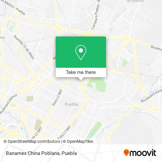 Banamex China Poblana map