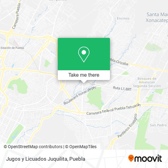 Mapa de Jugos y Licuados Juquilita