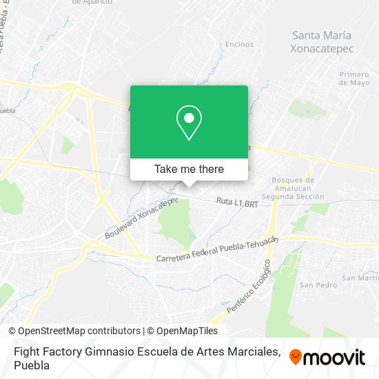 Mapa de Fight Factory Gimnasio Escuela de Artes Marciales