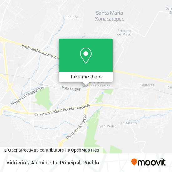Vidrieria y Aluminio La Principal map
