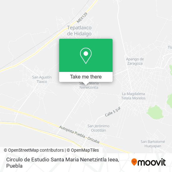 Circulo de Estudio Santa Maria Nenetzintla Ieea map