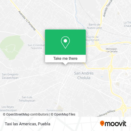 Mapa de Taxi las Americas