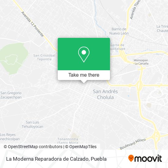 La Moderna Reparadora de Calzado map