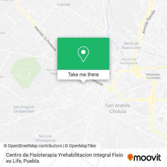 Mapa de Centro de Fisioterapia Yrehabilitacion Integral Fisio es Life