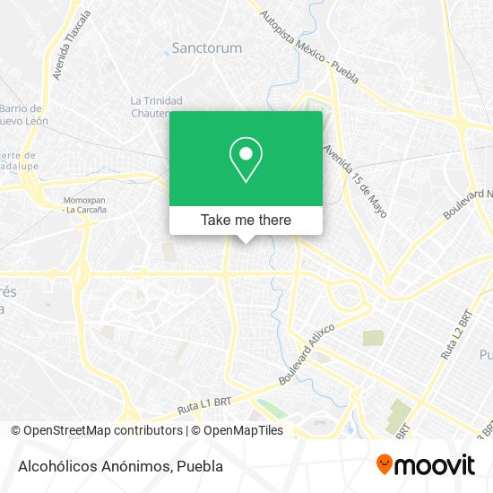 Alcohólicos Anónimos map