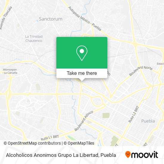 Mapa de Alcoholicos Anonimos Grupo La Libertad