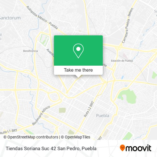 Mapa de Tiendas Soriana Suc 42 San Pedro