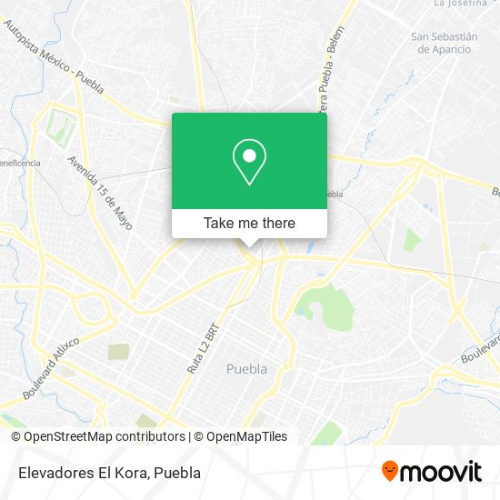 Elevadores El Kora map