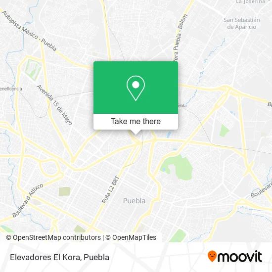 Elevadores El Kora map
