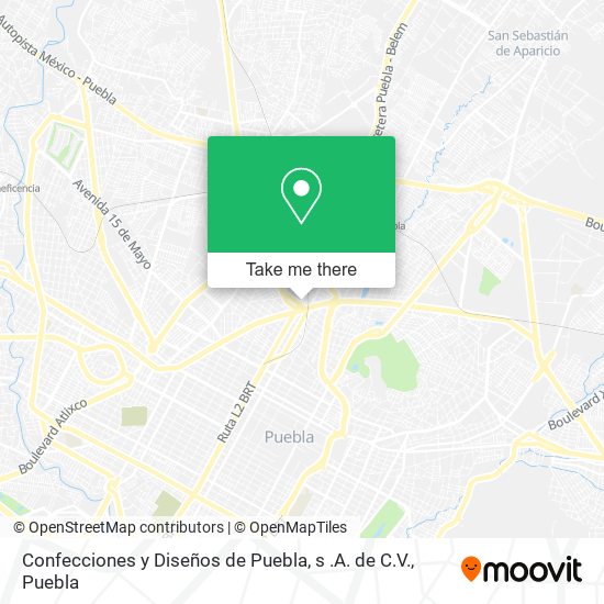 Confecciones y Diseños de Puebla, s .A. de C.V. map
