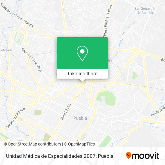 Mapa de Unidad Médica de Especialidades 2007