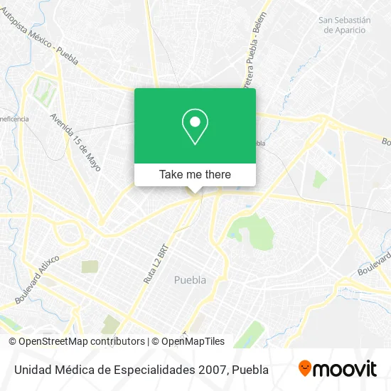 Unidad Médica de Especialidades 2007 map