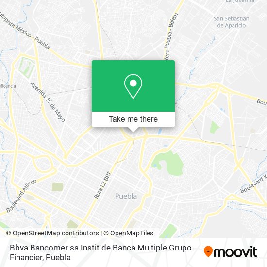 Mapa de Bbva Bancomer sa Instit de Banca Multiple Grupo Financier