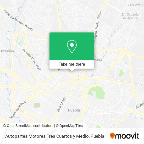 Mapa de Autopartes Motores Tres Cuartos y Medio
