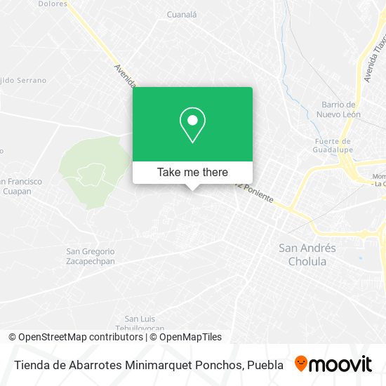 Tienda de Abarrotes Minimarquet Ponchos map