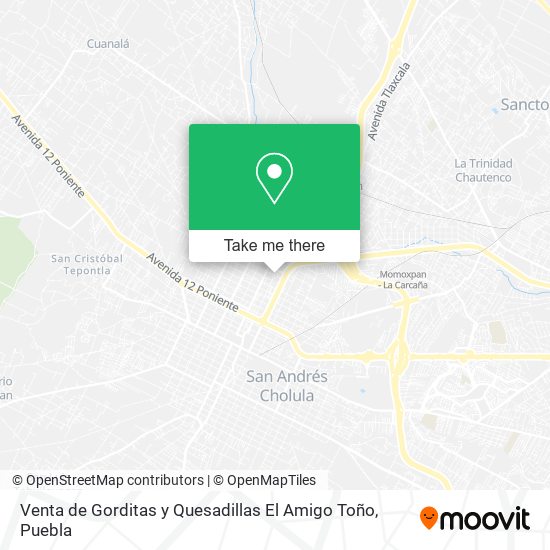 Mapa de Venta de Gorditas y Quesadillas El Amigo Toño