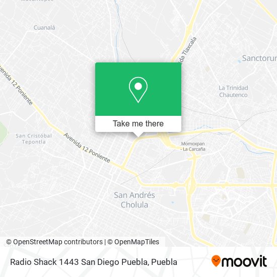 Mapa de Radio Shack 1443 San Diego Puebla