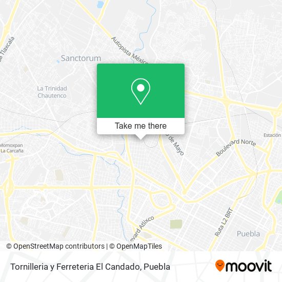Mapa de Tornilleria y Ferreteria El Candado