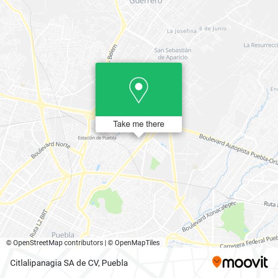 Citlalipanagia SA de CV map