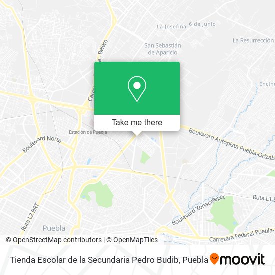 Mapa de Tienda Escolar de la Secundaria Pedro Budib