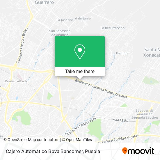 Mapa de Cajero Automático Bbva Bancomer