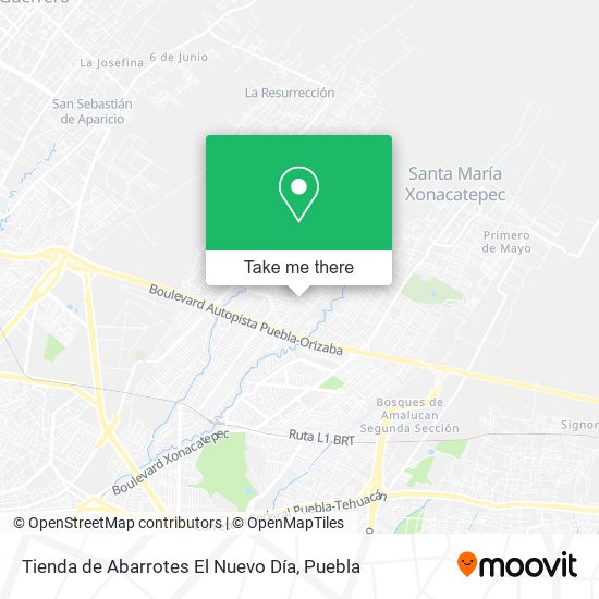 Mapa de Tienda de Abarrotes El Nuevo Día