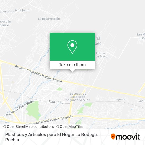 Mapa de Plasticos y Articulos para El Hogar La Bodega