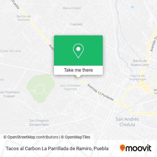 Mapa de Tacos al Carbon La Parrillada de Ramiro
