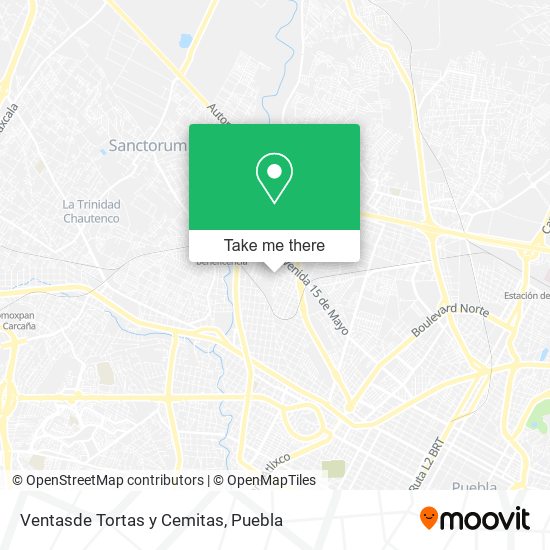 Ventasde Tortas y Cemitas map