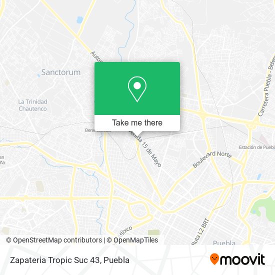 Mapa de Zapateria Tropic Suc 43