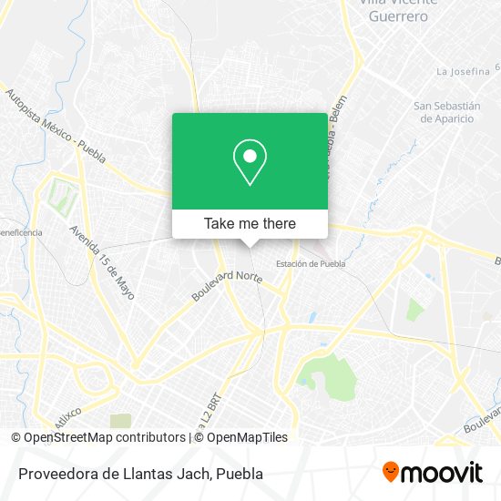 Proveedora de Llantas Jach map